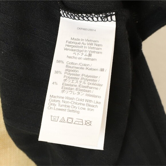 MADEWELL Relaxed Turtleneck Tee XS Ribbed Knit Long Sleeve Black NWT B84 - Picture 6 of 6